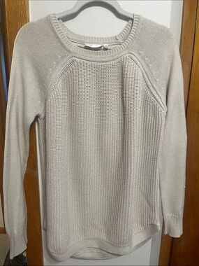 RD Style Cream Textured Crewneck Sweater